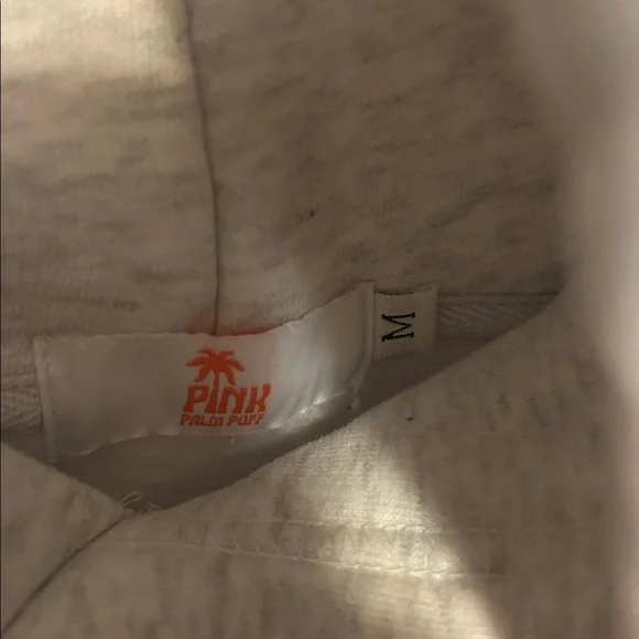 Stylish Gray Hoodie with Pink Palm Accent - Picture 3 of 3